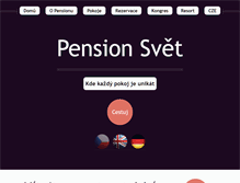 Tablet Screenshot of pensionsvet.cz